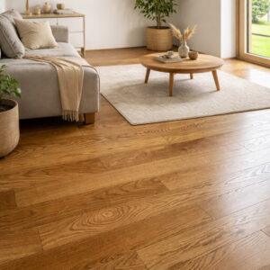 Dvoslojni gotovi parket deske hrast Natural Raw Sugar brez grč, svetla naravna barva, elegantna talna obloga za dnevne sobe, spalnice in moderne interierje