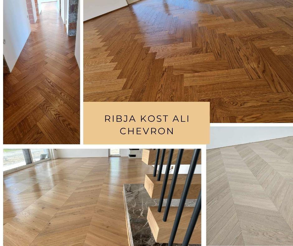 Chevron ali ribja kost – primerjava V-vzorca chevron parketa in klasične ribje kosti